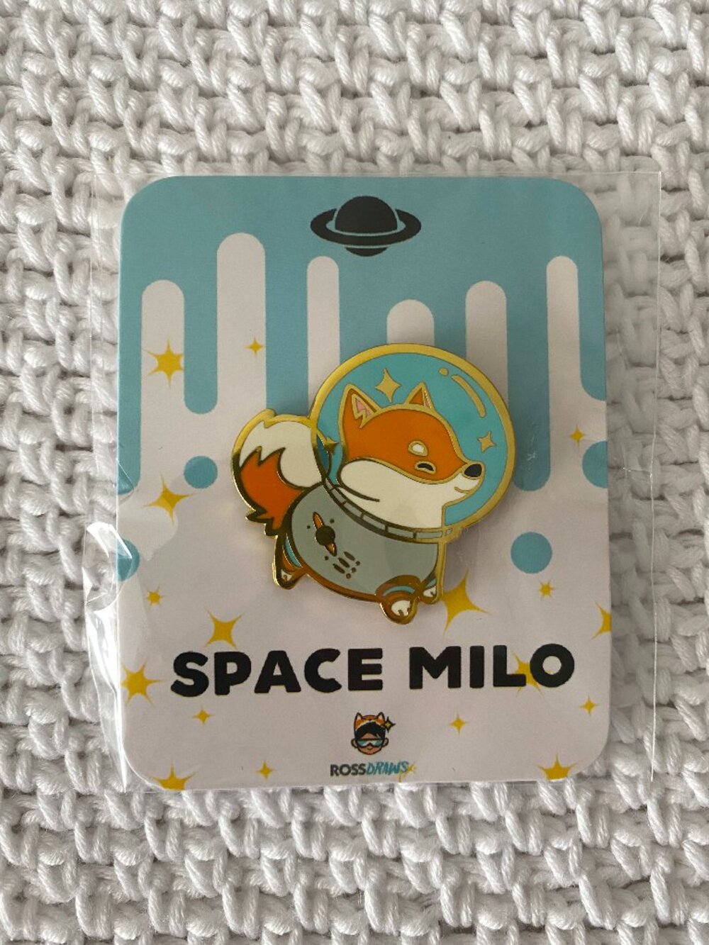 RossDraws (Ross Tran) "Space Milo" Enamel Pin